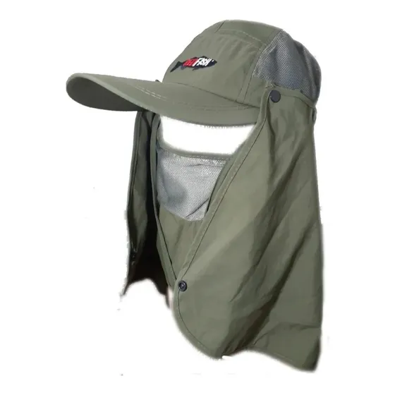 Gorro Sombrero Visera Cuello Pesca Camp Caza Proteccion Sol 
