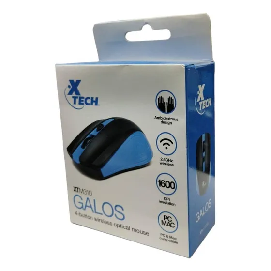 Mouse Xtech Xtm-310 Inalámbrico 4 Botones Azul