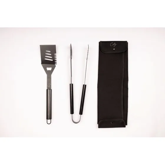 Kit Churrasco Espátula + Pegador + Estojo Curtis Stone 