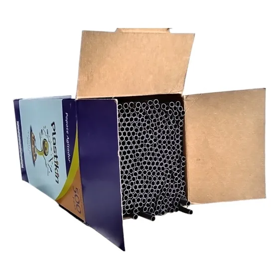 Palito Popote Removedor Agitador Negro P/café Caja C/500pz