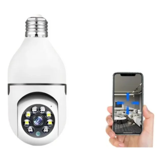 Cámara Foco De 360 Grados Giratoria Con Wifi