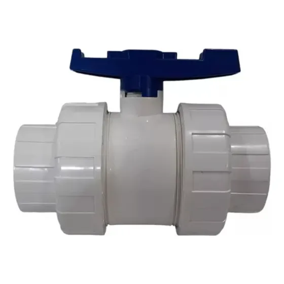 Valvula Pvc De Bola De Doble Unión 2  Para Roscar Griven
