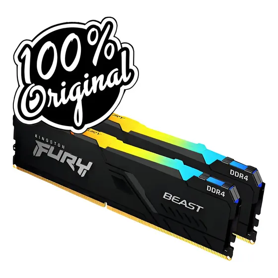 Memoria Ram Fury Rgb 16gb Ddr4 3200 Mhz Cl 16 \u002F 1.35v | Cuotas sin interés