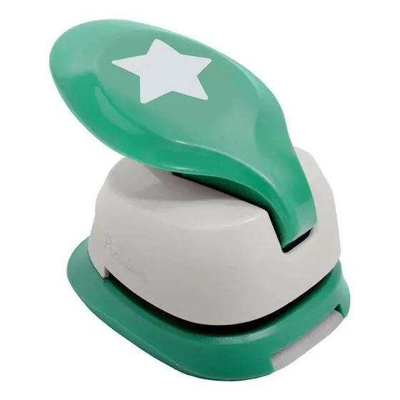 Furador Scrapbook Eva Estrela Corte 2,6cm 26mm Cor Verde