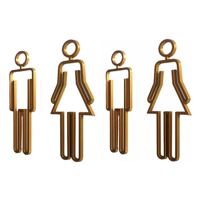 Letrero Baño Para Hombres Y Mujeres, Letrero Baño 4pcs