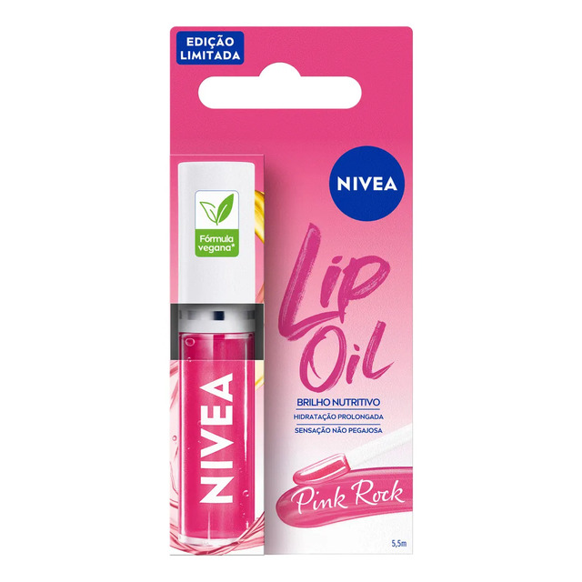 Nivea Lip Oil Brilho Nutritivo Pink Rock 5,5ml