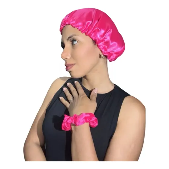 Gorra De Satén Para Dormir Antifrizz + Scrunchies