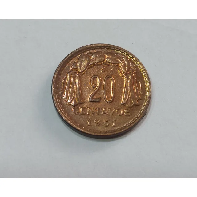 20 Centavos Año 1951 Sin Circular