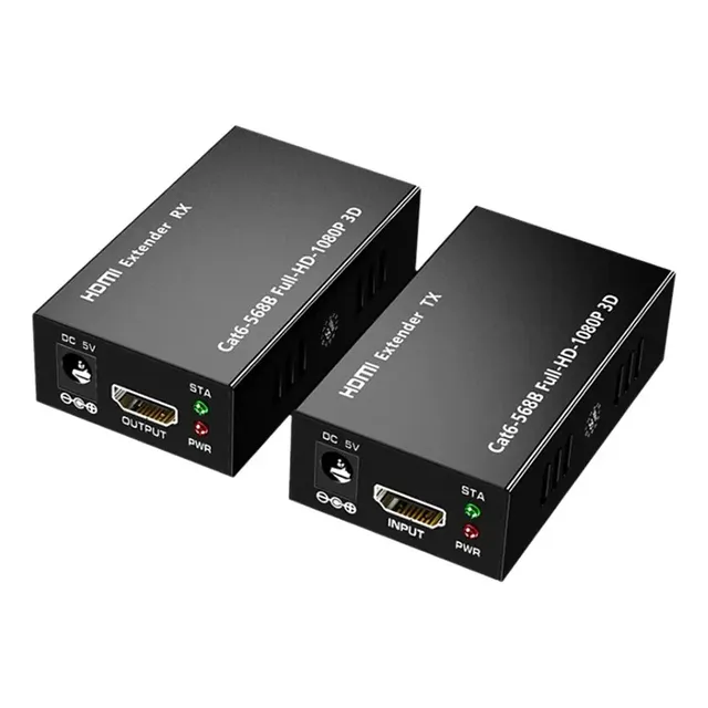 Extensor De Video Hdmi 60 Metros Cable De Red Rj45