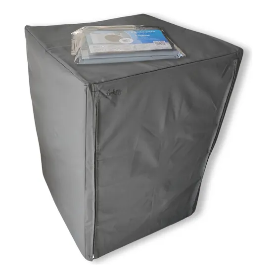 Funda Para Lavarropas Impermeable Negra 60x60 Cm | Cubre Lavarropas Exterior De Lona Gruesa Lookmy | Funda Para Lavarropas Exterior | Cobertor Para Lavarropas Frontal |