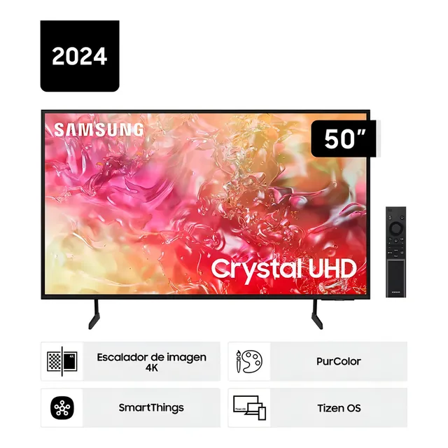 Tv Samsung 50'' Crystal Uhd Du7000 4k Tizen Os Smart (2024)