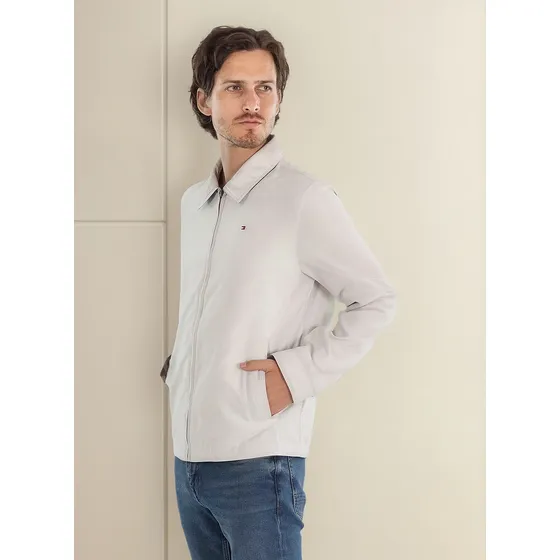 Chaqueta Beige Impermeable Con Capucha Para Hombre Tommy Hilfiger