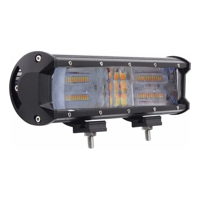 Barra Led 4d Ámbar Blanco Bicolor 180w 12 Pulgadas Cob Cree