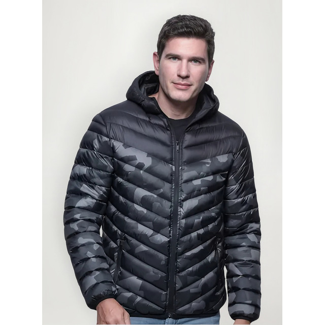 Jaqueta Masculina Bobojaco Camuflado Matelassê Capuz 