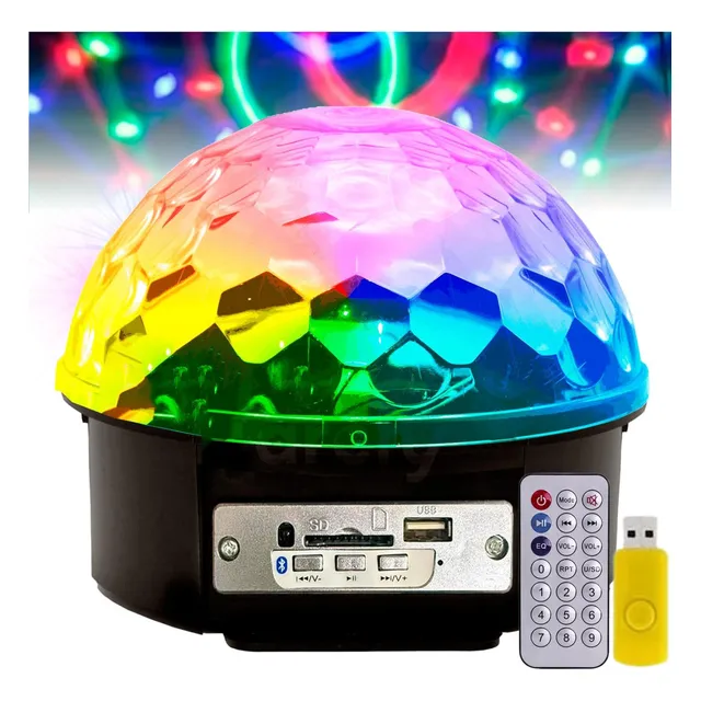Bola De Luces Led Rgb Audioritmica Discoteca + Control Fiesta Decoración Alta Calidad Everest
