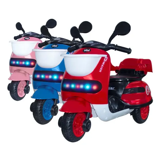 Moto A Batería Música Luces Con Valija -lo Ideal Kids Color Rojo | Cuotas sin interés