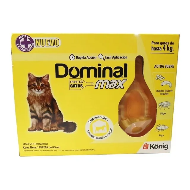 Pipeta Antipulgas Dominal Max Gatos Menos De 4kg