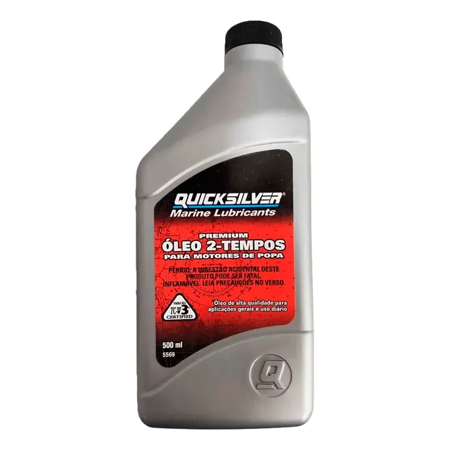 Óleo Quicksilver Tcw3 2 Tempos 500ml Para Motores Náuticos