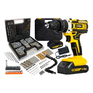 Parafusadeira Furadeira De Impacto 2 Baterias 21v Tb21px Com Kit Brocas E Buchas 300 Peças The Black Tools Parafusadeira Furadeira De Impacto 2 Baterias 21v Tb21px Com Kit Brocas E Buchas 300 Peças The Black Tools
