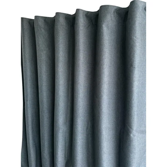 Juego De Cortinas 100% Blackout  Lino 210x130