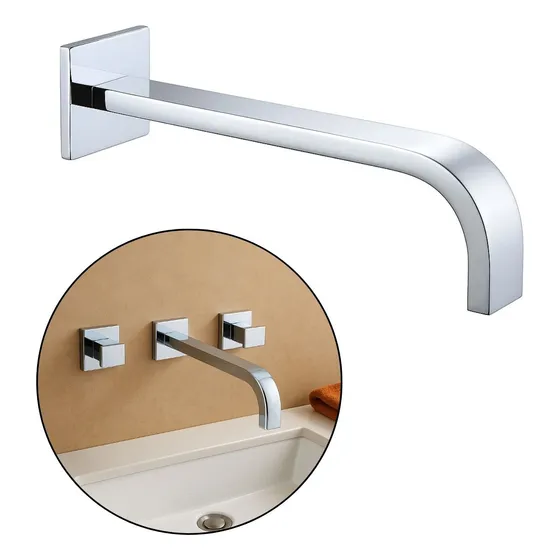 Pico Para Tina O Jacuzzi En Bronce Cromado Linea Premium