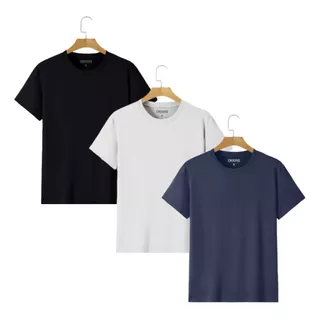 Kit 3 Camiseta Masculina BĂĄsica Lisa AlgodĂŁo P/m/g/gg Origns Kit 3 Camiseta Masculina BĂĄsica Lisa AlgodĂŁo P/m/g/gg Origns