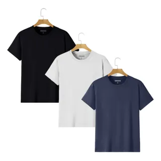 Kit 3 Camisetas BĂĄsicas Masculinas Slim AlgodĂŁo 30.1 Origns Kit 3 Camisetas BĂĄsicas Masculinas Slim AlgodĂŁo 30.1 Origns