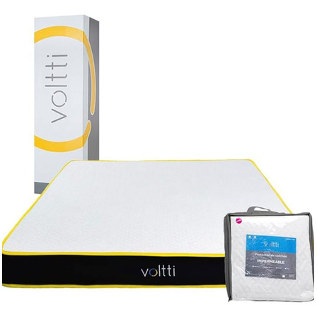 Voltti Colchón Individual + Protector Impermeable | 16 Cm Voltti Colchón Individual + Protector Impermeable | 16 Cm