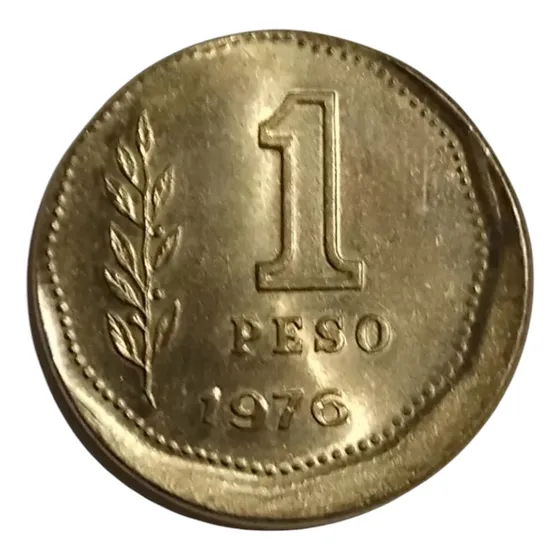 Argentina Moneda Un Peso 1976 C/error
