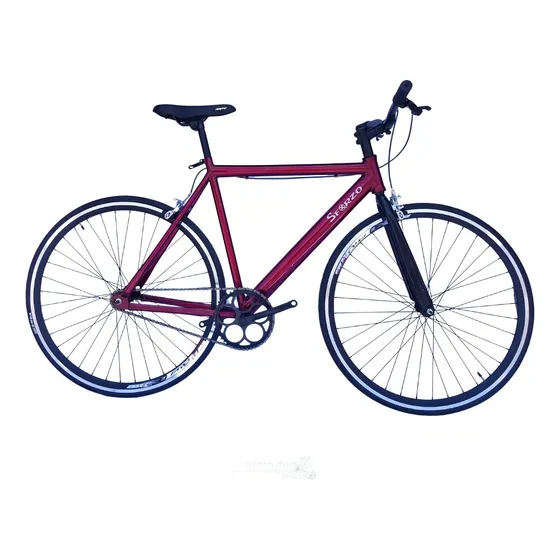 Bicicleta Fix/urbana Rin 700 Con Cambios Shimano 21 Vel Color Vinotinto Tamaño Del Marco 44 Cm