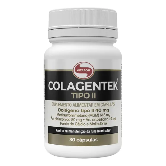 Colagentek II Colágeno Tipo 2 30 Capsulas Vitafor Sem sabor