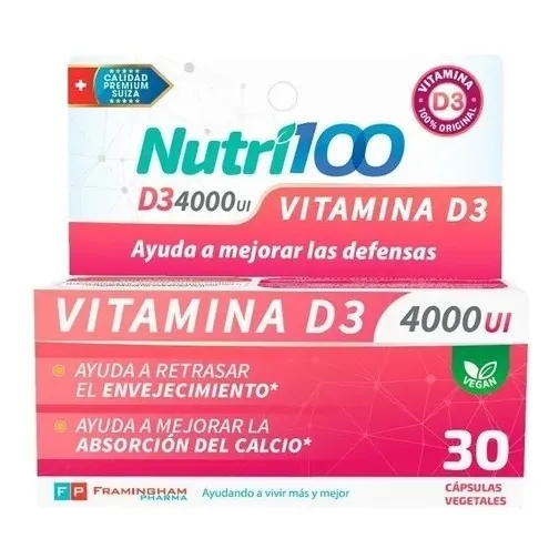 Nutri 100 Vitamina D3 X 30 Cápsulas