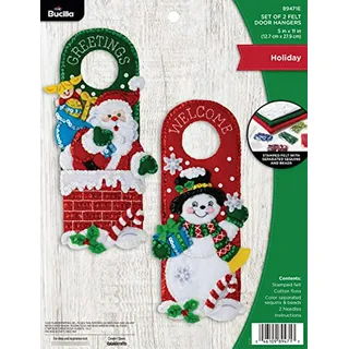 Kit De Colgantes De Puerta Bucilla Felt Applique - Diy Festi Kit De Colgantes De Puerta Bucilla Felt Applique - Diy Festi