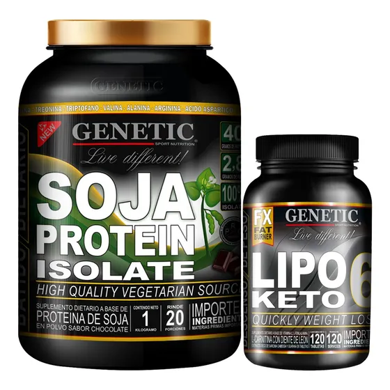 60 Días Quema Grasas Lipo 6 Keto Proteína Soja 1kilo Genetic