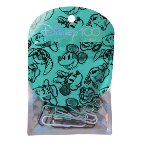 Paper Clips Disney 100 Años Mooving 50mm X 25 Sujeta Papel Color Verde