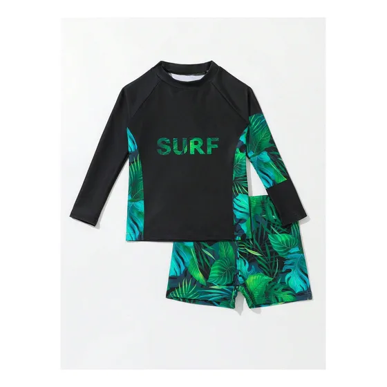 Traje De Baño  Niño  Tropical Dos Pieza 