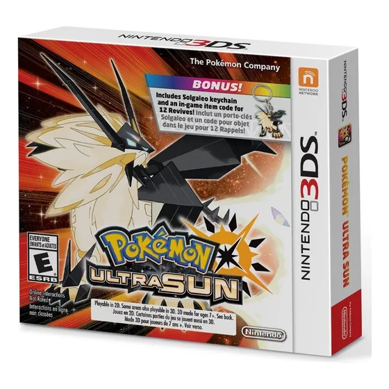 Pokémon Ultra Sun Ed. Keychain Rara - Americano Lacrado 3ds