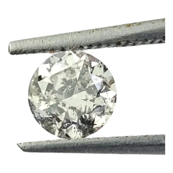 Diamante Lapidado Natural Branco, 77 Pontos,com Certificado