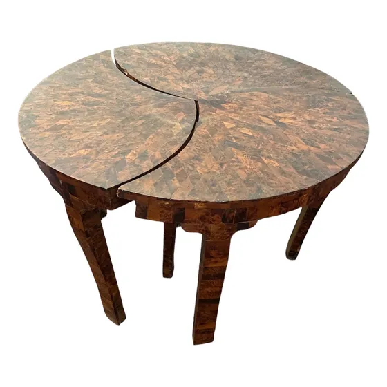 Mesa De Centro En Madera, Circular Y Modular