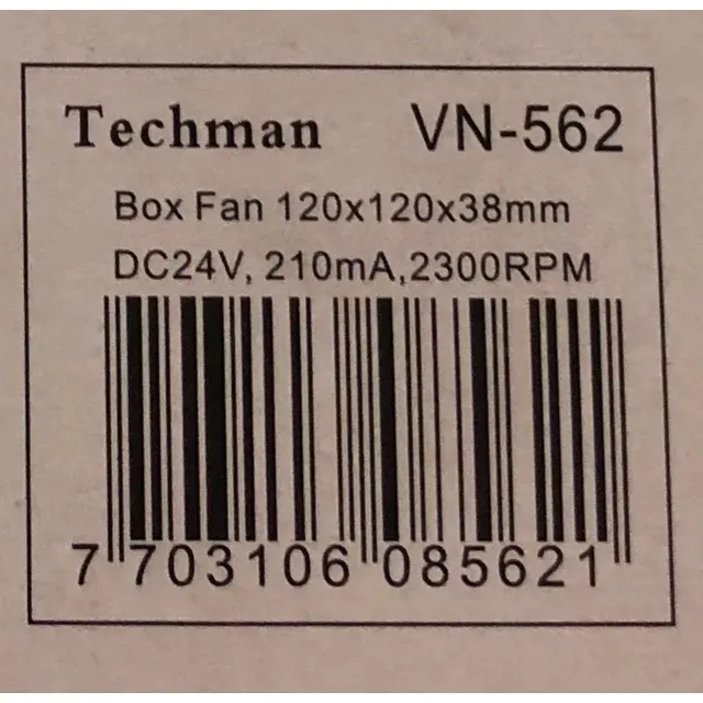Fan Ventilador 24v Dc 120x120x38mm 2300rpm Techman Vn-562