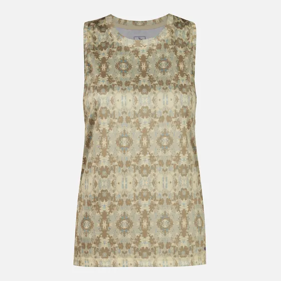 Polera Mujer Sudala Print Beige Haka Honu