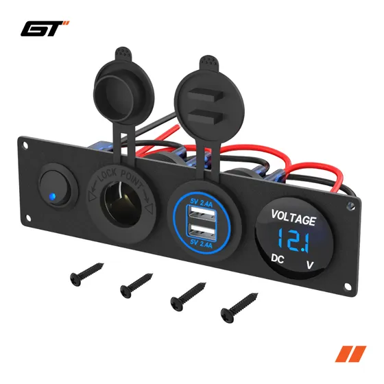 Panel Instrumentos Cigarrera Switch Usb Voltimetro 12v Auto