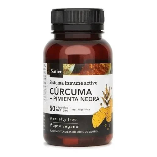 Curcuma + Pimienta Negra Mejora Sist. Inmunologico Natier 