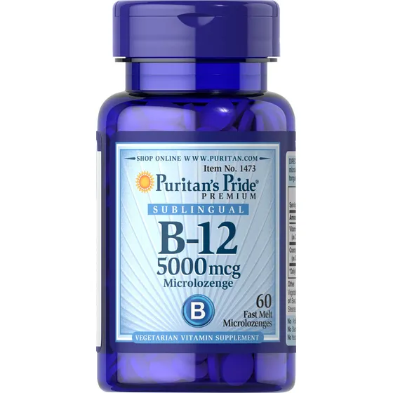 Suplemento Puritan's Pride Con Vitamina B-12 5000 Mcg, 60 Ta