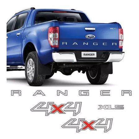 Kit Adesivos Ranger 4x4 E Xls Ford Ranger 2013 A 2016 Prata