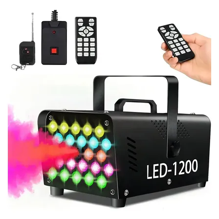 Máquina De Humo 1200w Con 24 Luz Led Y 4 Estroboscópicos