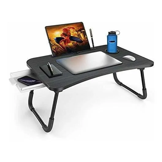 Mesa Plegable De Cama Para Laptop, Con Ranuras Para Tablets