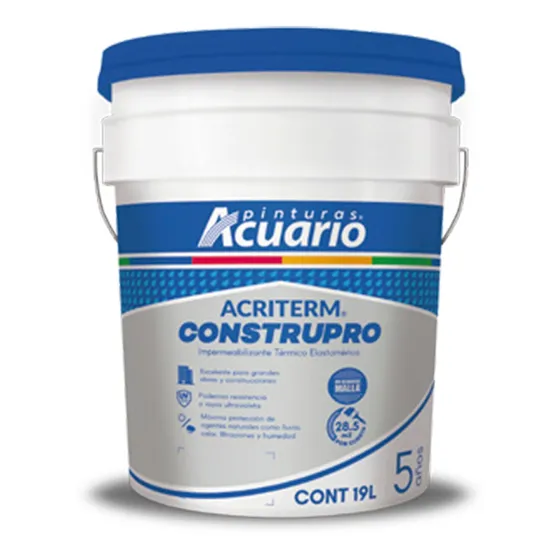 Acuario Acriterm Impermeabilizante Construpro 5 Años 19 Lts -Terracota
