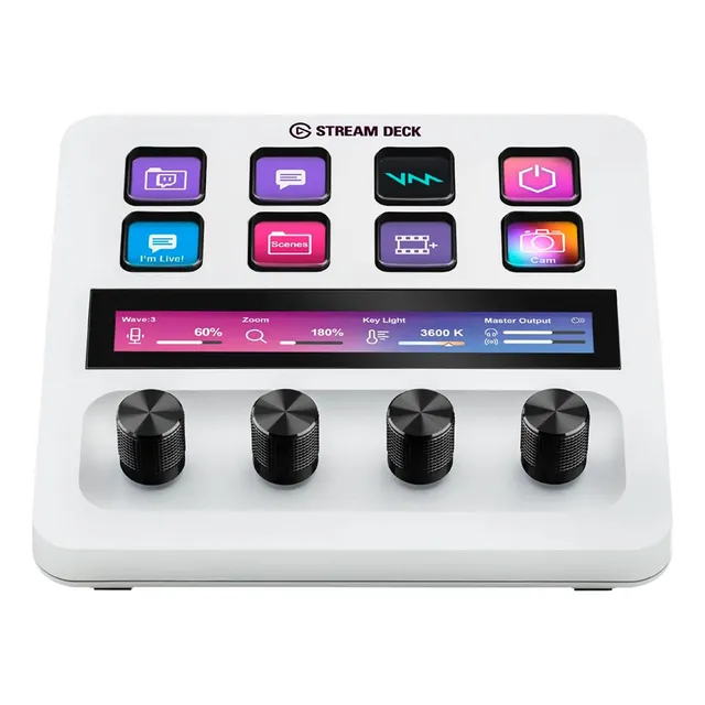 Stream Deck Y Mezclador De Audio Elgato Usb Blanco Streaming