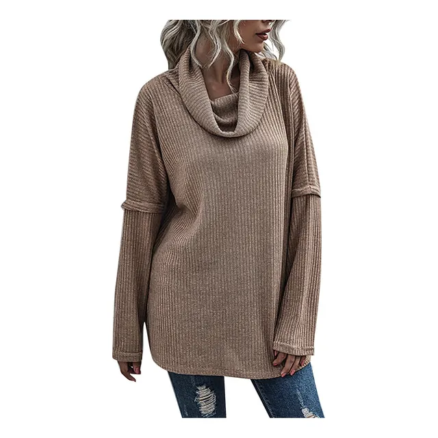 Sueter Talla Para Mujer Otoño 2022 Hombro Caido Manga Larga